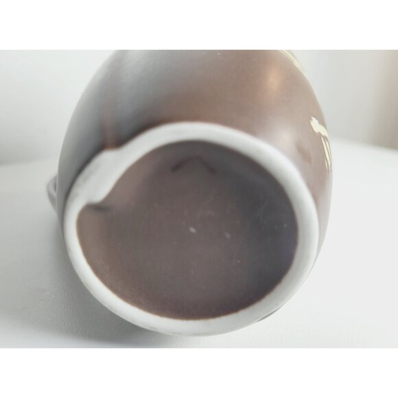 Vintage Leopard Coffee Tea Mug Spectrum Embossed Pottery Brown and Cream - Picture 7 of 7